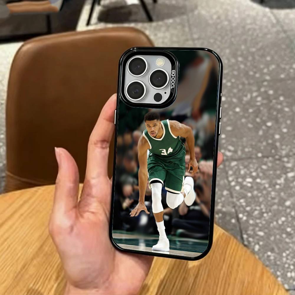 Basketball G-Giannis A-Antetokounmpo   Phone Case For iPhone17,16,15,14,13,12,11 Plus,Pro Max Colored Silver Plated Inside Cover