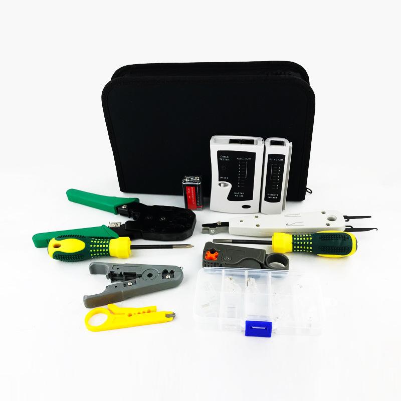 5G Optical Fiber Test Tool Kit Comprehensive Cabling and Cable Repairing & Testing 11-Piece Set Model JG-GJB2