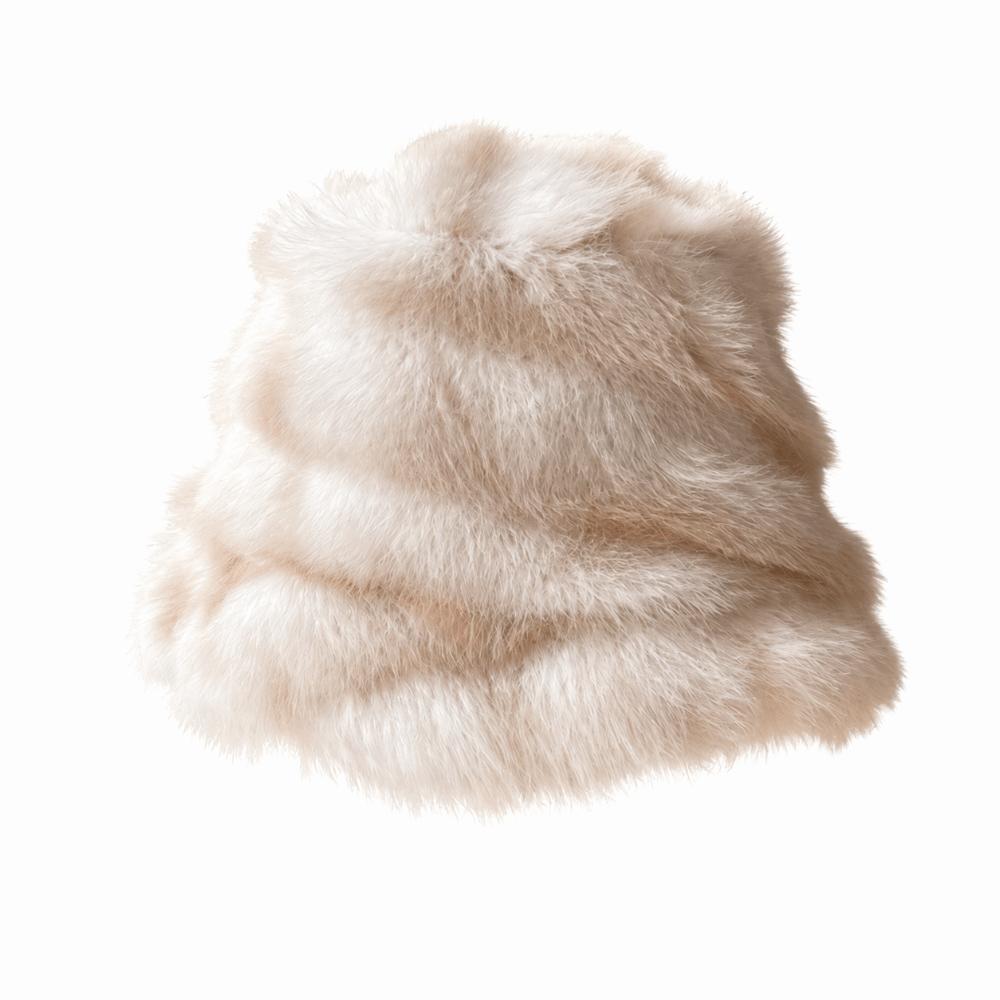 Faux Fur Winter Hat Scarf Set Thick Warm Fisherman Hat Scarf Fashion Plush Snood Scarf Women