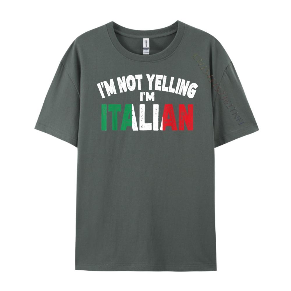 Ich schreie nicht, ich bin Italiener Lustiges italienisches Erbe Geschenk Luxus Designer WEICH Harajuku Übergroß Normal