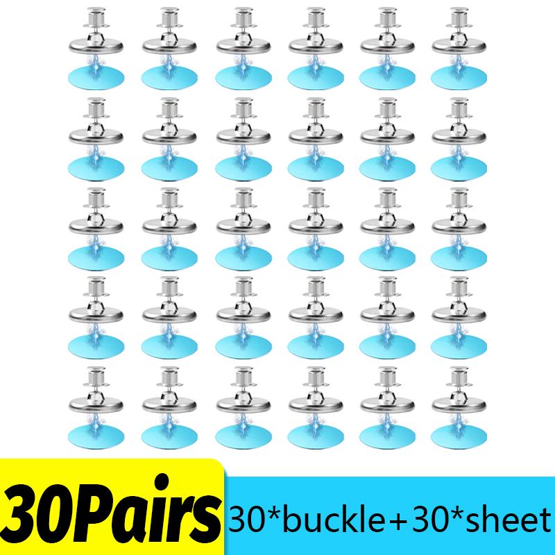 30/1Pairs Magnetic Curtain Clips Self-Adhesive Wall Mounted Magnet Buckle with Patch Detachable Shower Curtain Fixed Fasteners