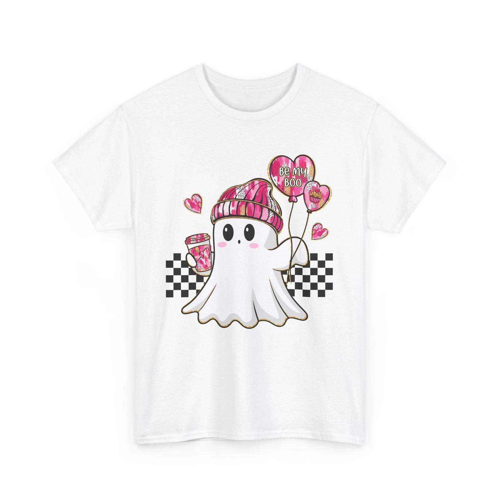 

Ghostly Vibes T-Shirt | Spooky Halloween Tee | Be My Boo Graphic Shirt L