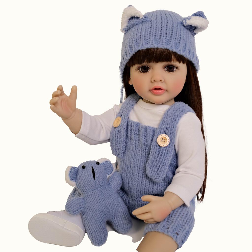 Full Silikon Reborn Babydukke Med Strikkede Luer Og Klesdesign For Samlere Og Gaveentusiaster