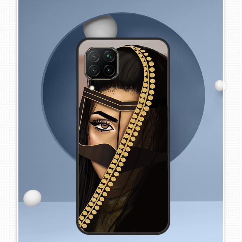 Hijab Face Muslim Islamic Gril Eyes For Huawei Nova 12s 12i 11i 8i Y91 Y60 Y70 Y72 Y90 Y61 9 10 SE P20 P40 Lite P30 P60 Pro Case