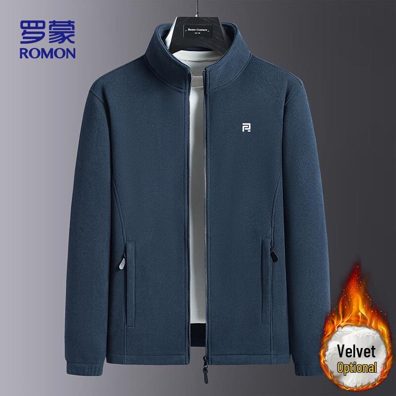 ROMON Men's Autumn/Winter Stand Collar Fleece Jacket ZH378