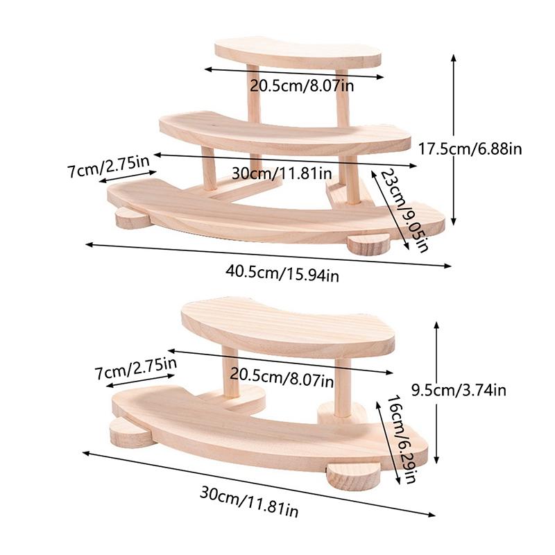 Two/Three Layer Wood Display Stand Toy Blind Box Organizer Cosmetic Perfume Display Shelf Organization Storage Decoration Holder