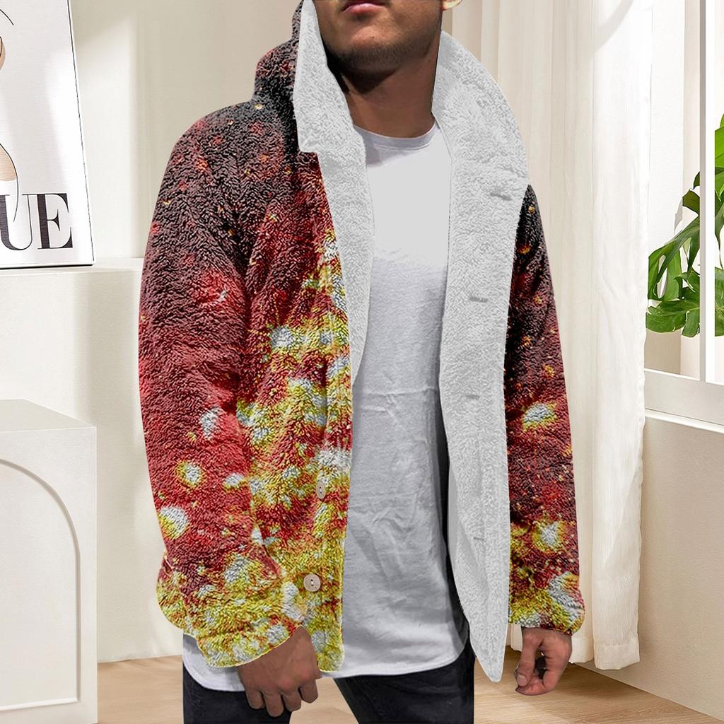 Men'S Winter Zipper Hooded Fleece Sweatshirt With Patch Pocket Casual Jacket