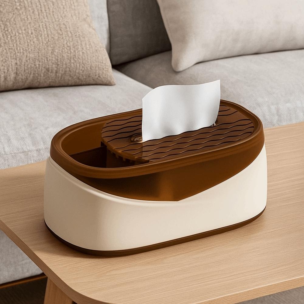 Durable Plastic Tissue Box Large Capacity Dustproof Napkin Holder Simple Tissue Paper Box Dining Room