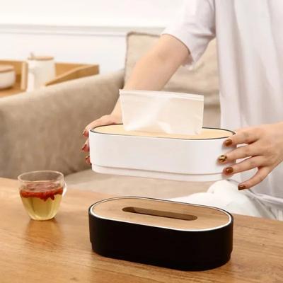Boîte à mouchoirs en bambou, boîte à papier toilette, porte-serviettes, distributeur de papier hygiénique, boîte de rangement pour essuie-tout, boîtes à mouchoirs