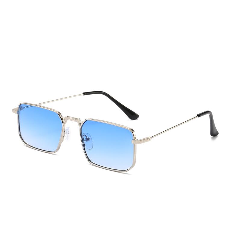 New Square Frame Mens Sunglasses Hip Hop Trendy Metal Sunglasses for Men Fashion Stylish Shades