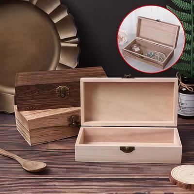 1 Stück Holzgeschenkbox Rechteckige Holzkiste - Farbige Aufbewahrungsbox Holzgeschenkverpackungsbox Organizerbox Aufbewahrungsbox Aufbewahrungsbox