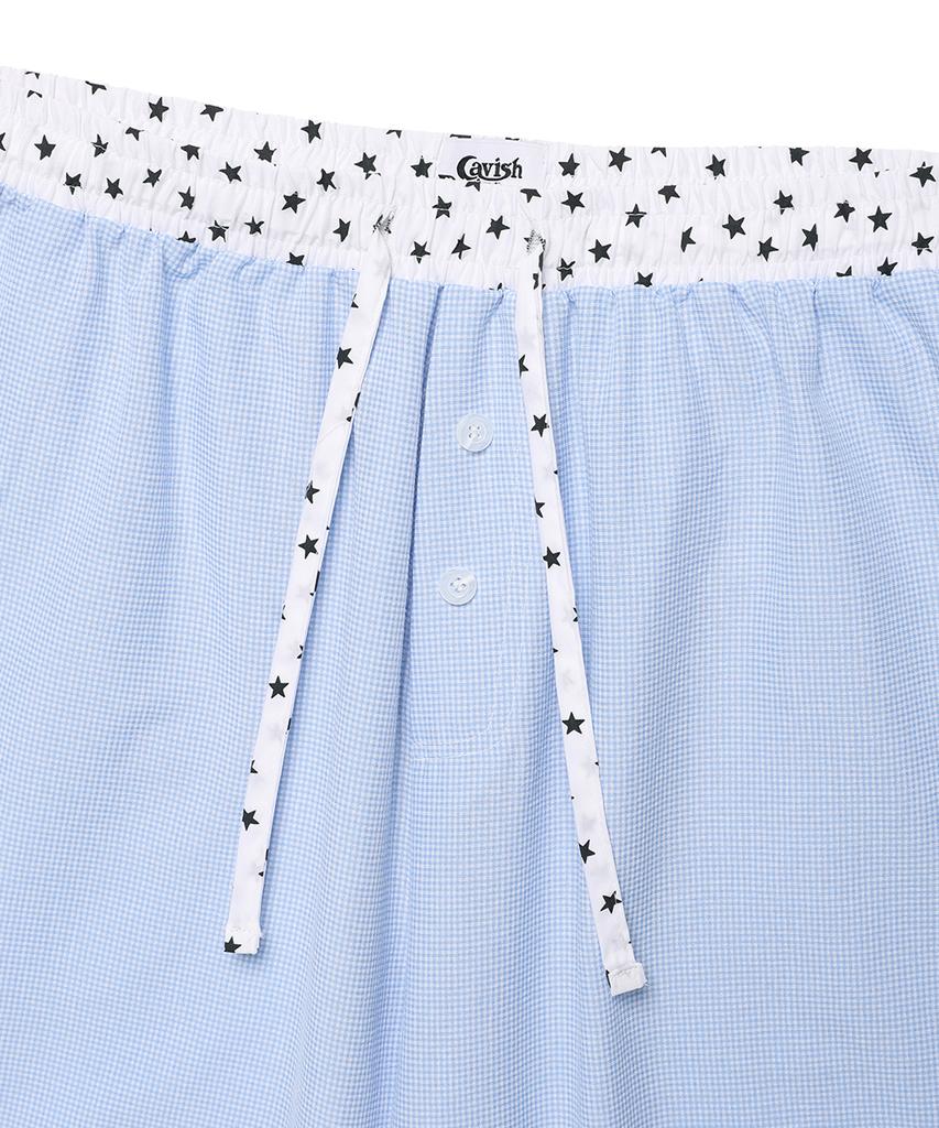CAVISH W Check Lounge Pants Blue(Cv2Fmfpa59A)