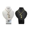 Elegant Necklace Jewelry Bust Stand Elegant Flannel Jewelry Display Mannequin Necklace Rack for Exhibitions and Shops