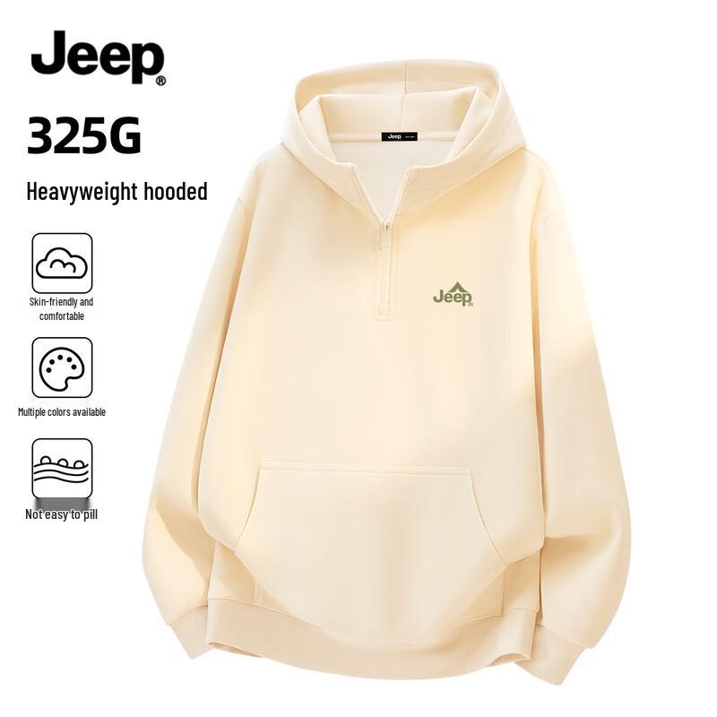 JEEP Men s Heavyweight Half-Zip Pullover Hoodie 2XL