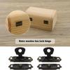 1set Accessories Mini Cabinet Hinge Vintage Furniture Cabinet Hinges Bronze Hasp Hinge  Jewelry Box