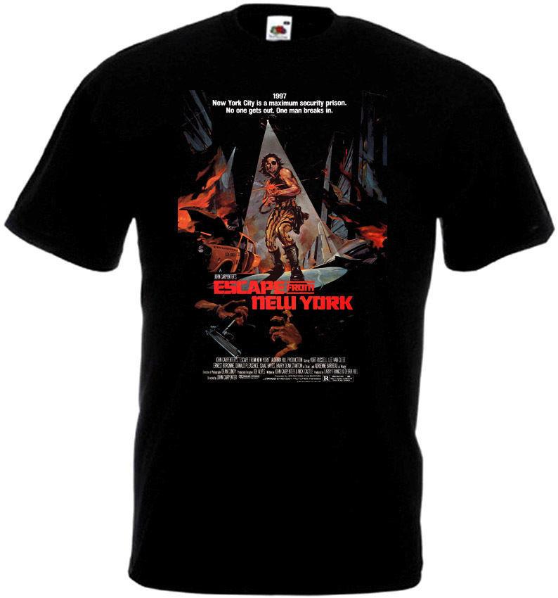 26 Escape From New York v8 T shirt black movie poster all sizes S-5XL Unisex T-Shirt