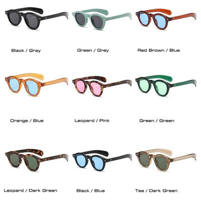 Occhiali da Sole Ovali Vintage Donna Moda Lenti Trasparenti Oceano Ombre UV400 Uomo Tendenze Borchie Rotondi Blu Verdi Occhiali da Sole