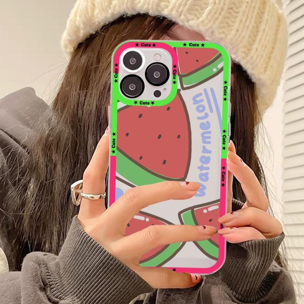 Watermelon Phone Case For iPhone 15 14 13 12 11 Pro Max XS X XR Mini Protective Cover