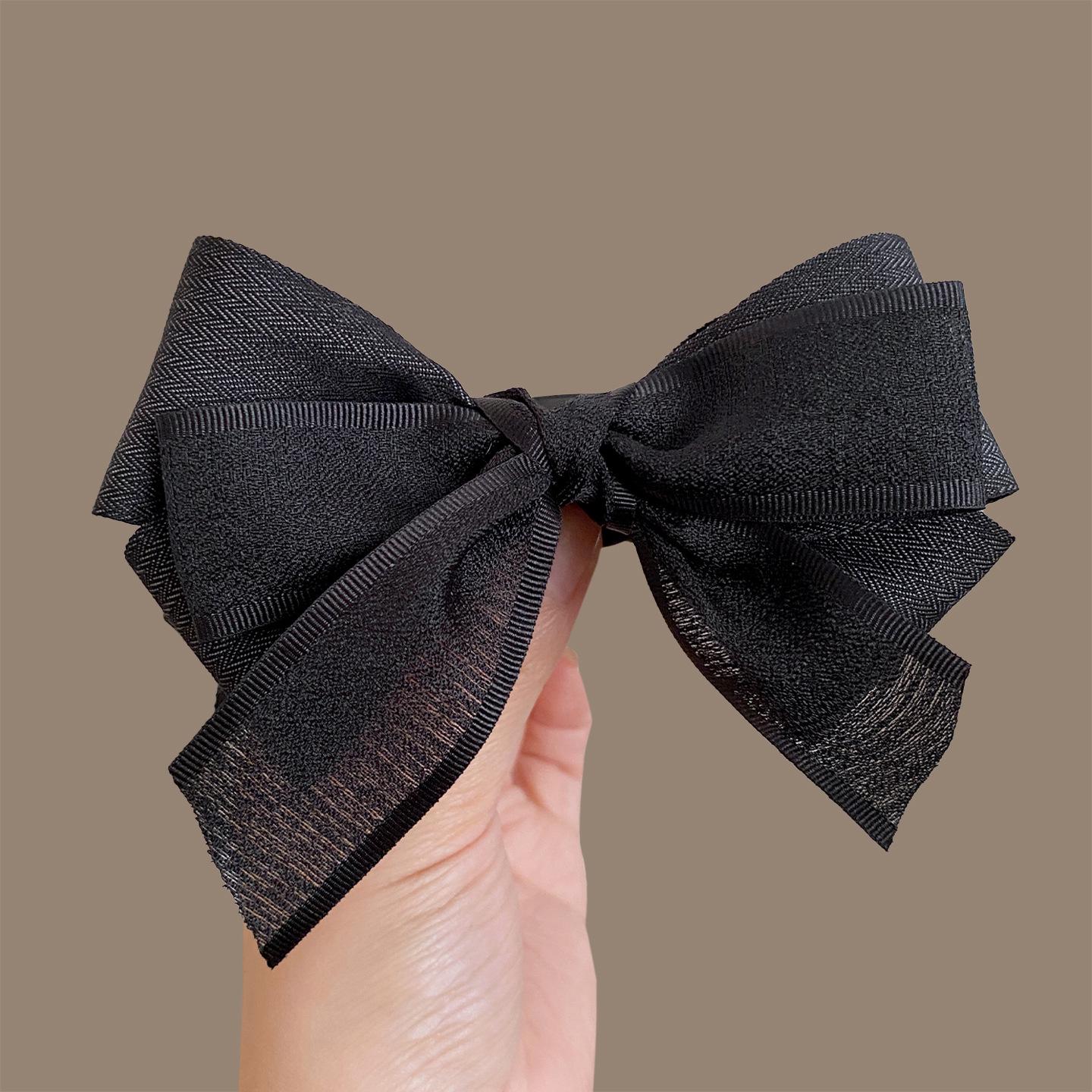 

Elegant Korean Mesh Bow Banana Clip for Fine to Medium Hair, Ideal for High Ponytails.