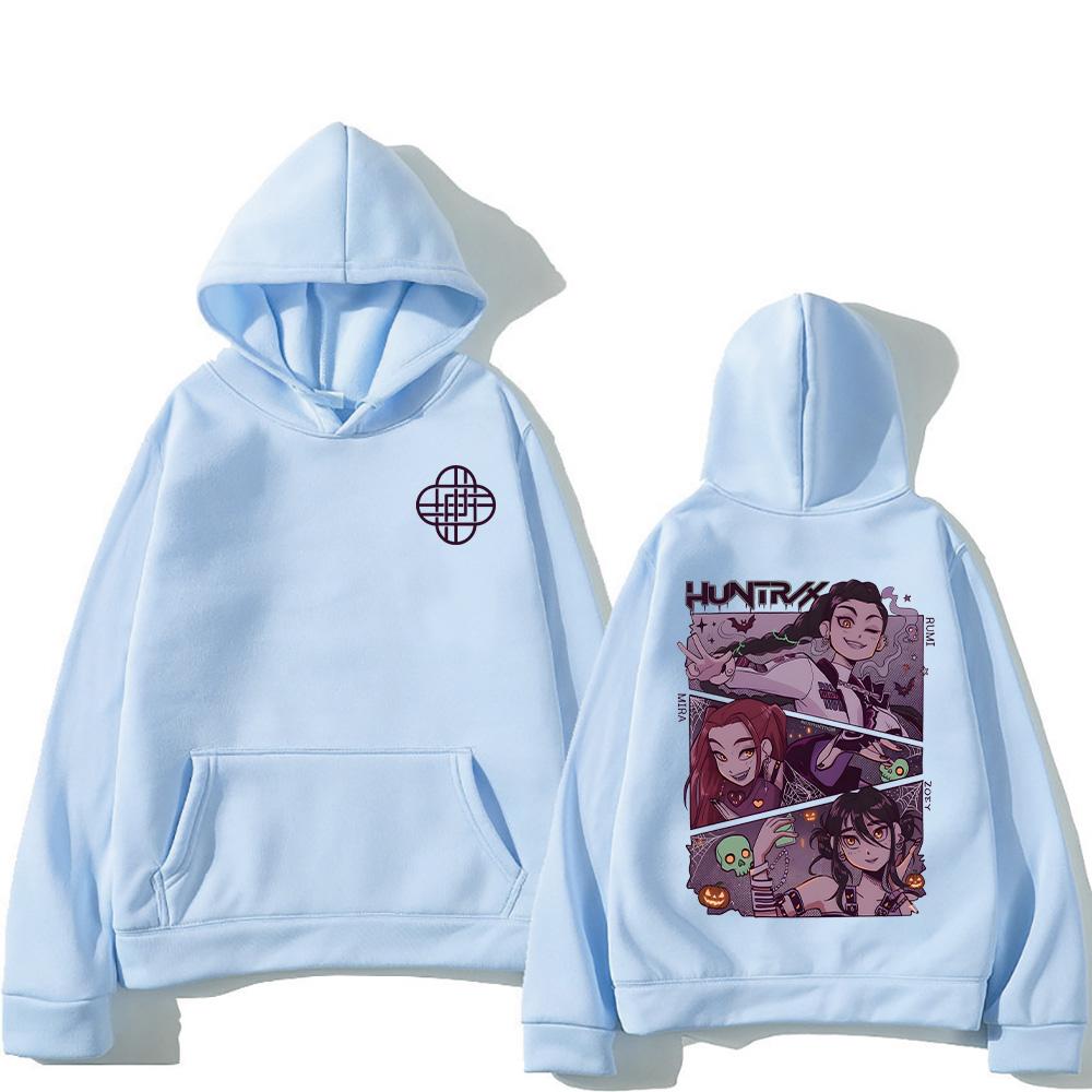 Halloween Kpop Demon Hunters Hoodies Hot Film Graphic Hoodies Men Women Fashion Clothing Pullover Loose Harajuku Top Streetwear