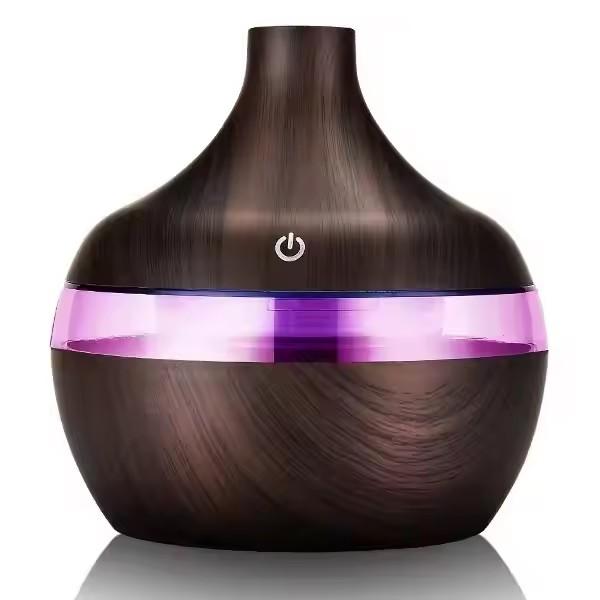 Vulkan Luftbefeuchter 300ml Schreibtisch USB Wassernebel Diffusor Lufterfrischer Vernebler mit Buntem Umgebungs-Nachtlicht