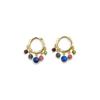 Boucles D'oreilles - Luxenter - Tefilo - Argent 925 - Cristal Multicolore - Or 18k
