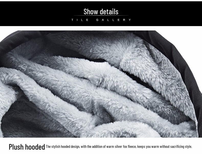 Men's Fleece-Lined Sports Set: Jacket & Long Pants, Plus Size M-8XL, Autumn/Winter.