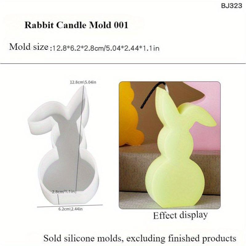 Rabbit Shaped Candle Mold, DIY Easter Bunny Plaster Decorative Ornament Silicone Mold,Suitable for DIY, Holiday and Party Tools