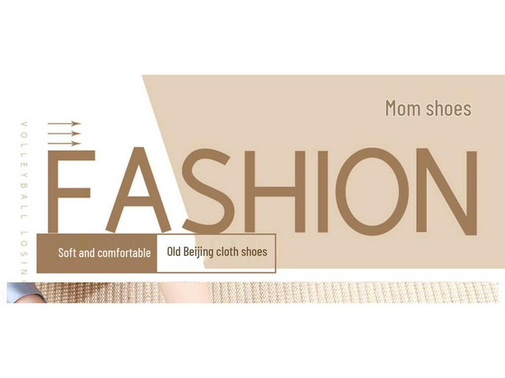 Spring & Autumn 2025 Women's Non-Slip Soft Sole Slip-On Shoes: Comfortable, Wear-Resistant Casual Footwear for Middle-Aged & Elderly Moms.