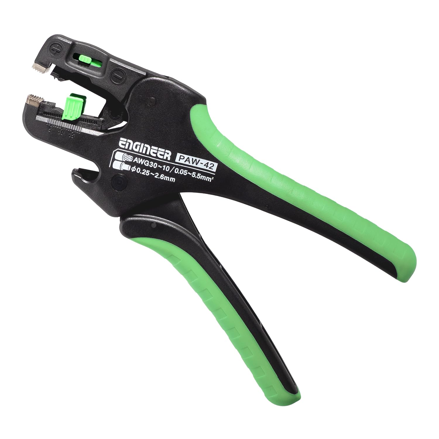 

Engineer Automatic Wire Stripper SF with Automatic Wire Diameter Adjustment Function PAW-42 зелений