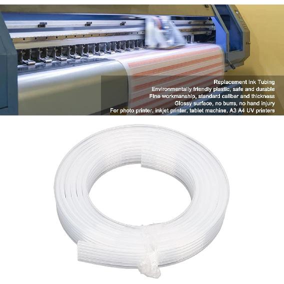 Ink Tubing UV Printer Flexible Tube Replacement 5 X 3mm Ink Pipe 6 Lines Ink Tube Inkjet Printer Ink Tube HTPE Resin 3 Meter (Transparent)