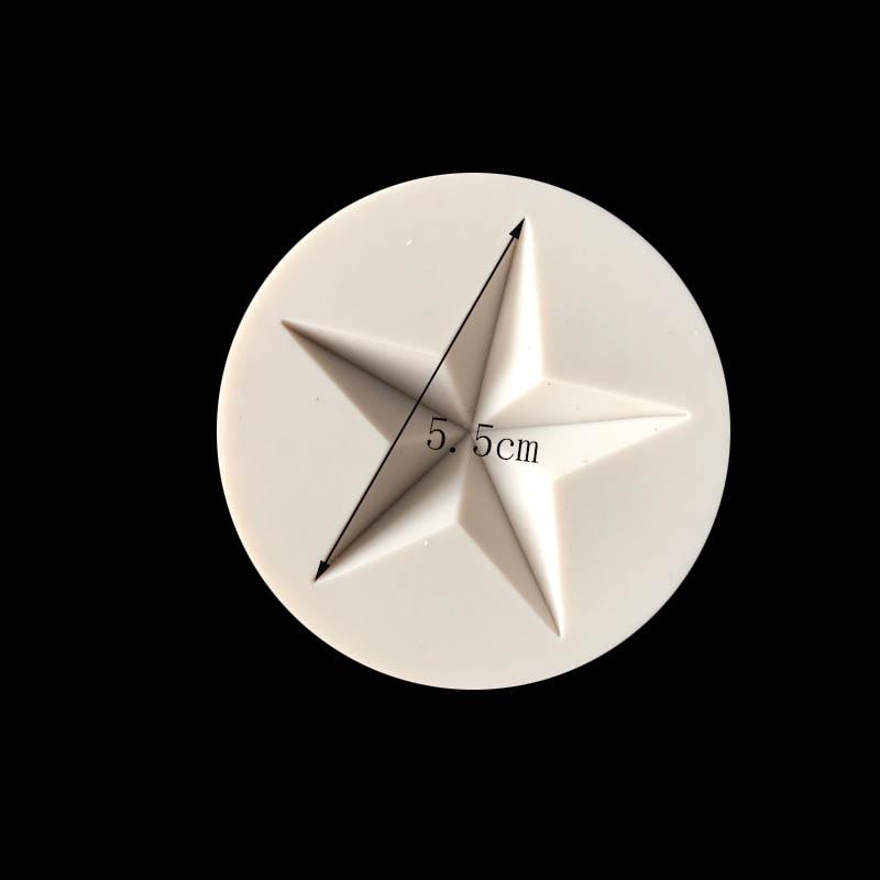 Star Shape Silicone Fondant Mold DIY Colorful Sweet Heart Chocolate Candy Paste Cake Decorating Tool Mold