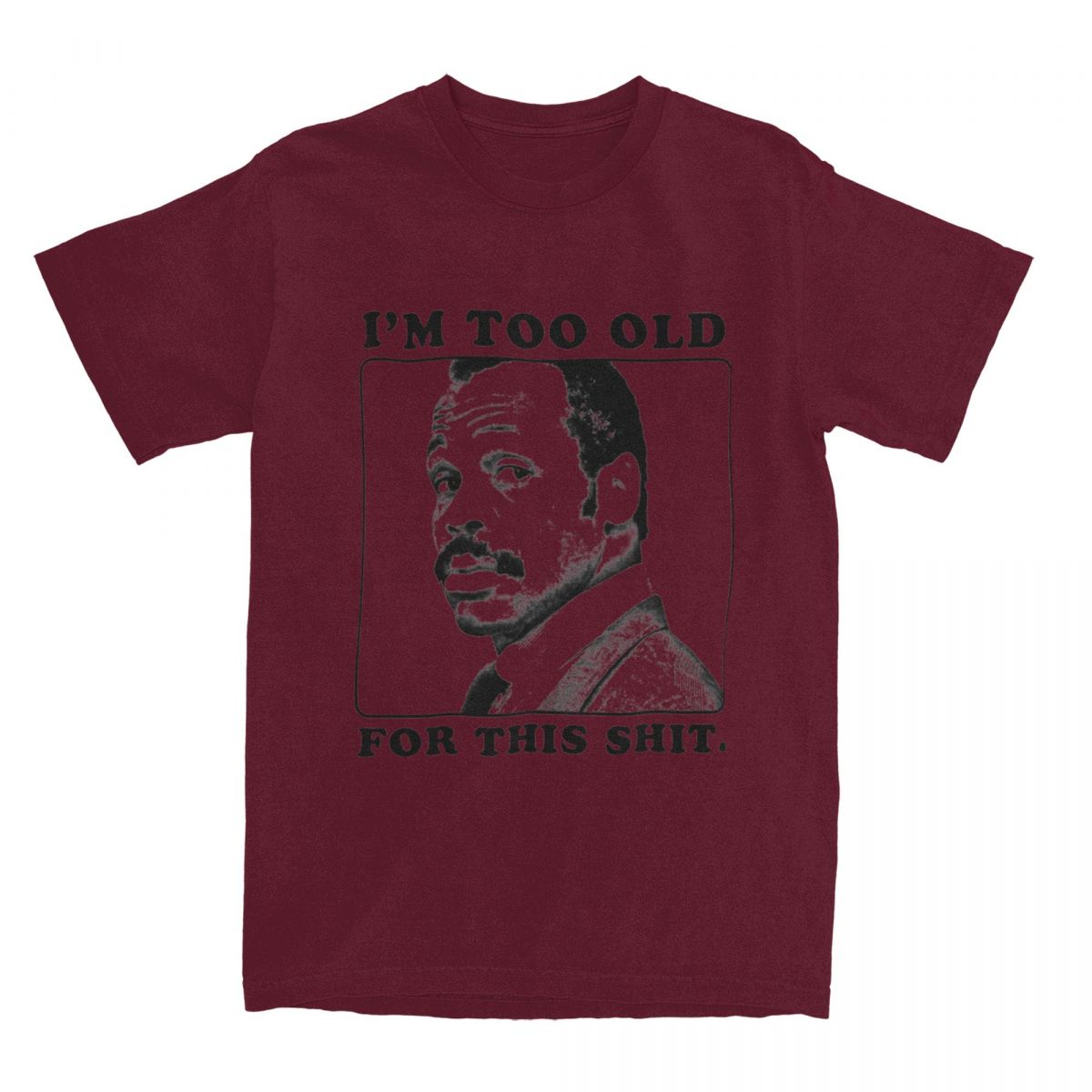 

Мужская женская рубашка Roger Murtaugh Lethal Weapon Аксессуары Футболка из чистого хлопка Одежда Винтажная футболка Лето XXXXXL бордовый