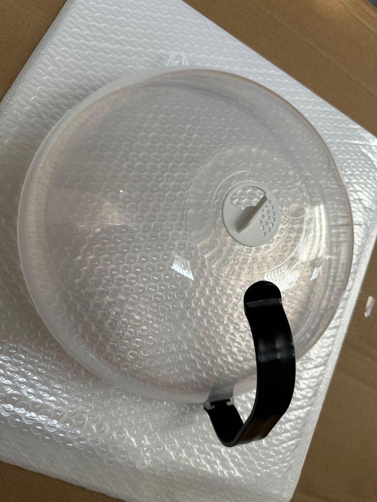 Microwave Oil-Proof Transparent Bowl Cover with Handle