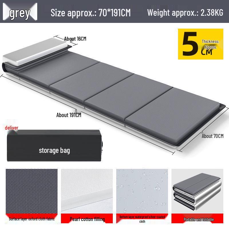 Thickened Waterproof Folding Sleeping Pad: Moisture-Proof Yoga and Nap Mat for Camping and Office Use