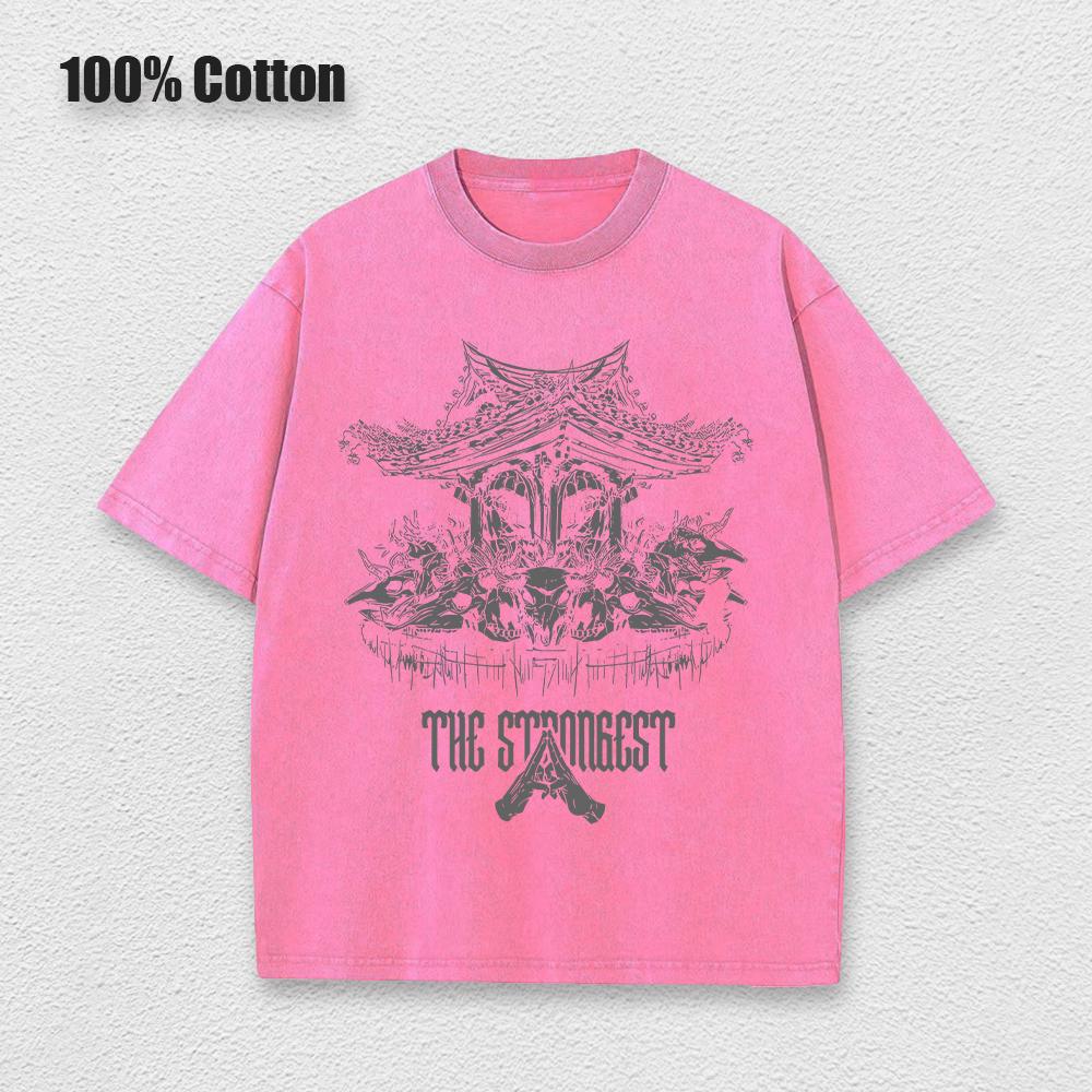 

Японское аниме Магическая битва Рёмэн Сукуна Графическая футболка Мужские винтажные выстиранные футболки Хлопковая футболка Манга Харадзюку Мужская футболка XXL розовый