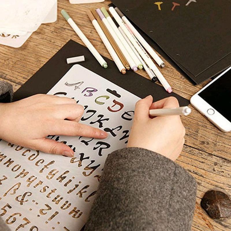 letra y número de plantilla Plantillas De Letras Pintura Arte de Papel 7R5 del alfabeto