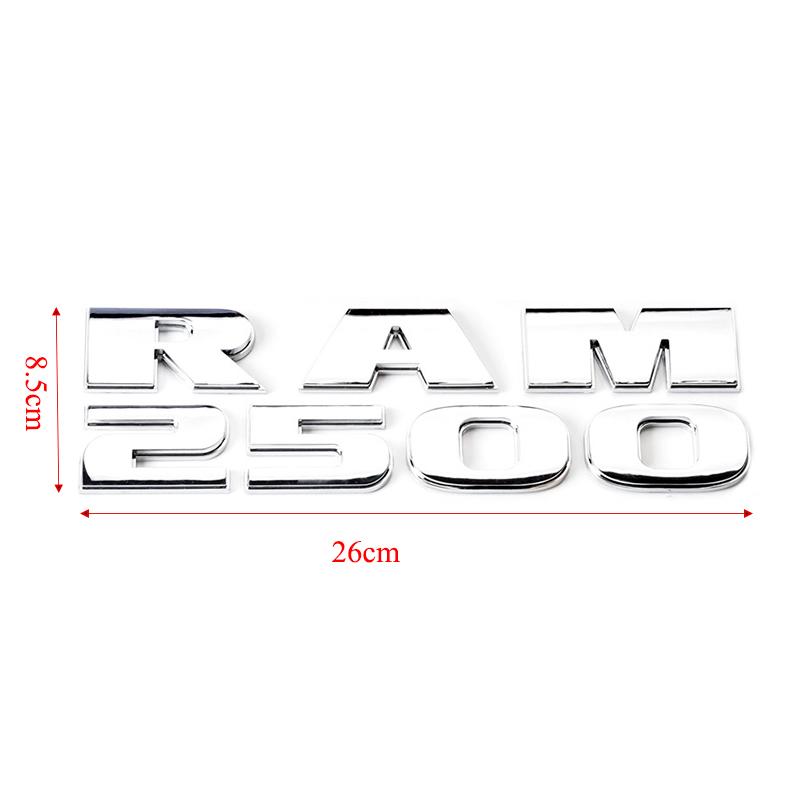 For Ram 1500 2500 3500 Emblem Nameplate Badge Logo Auto Accessories Body Side Rear Trunk Ram Emblem Door Fender Decal Stickers