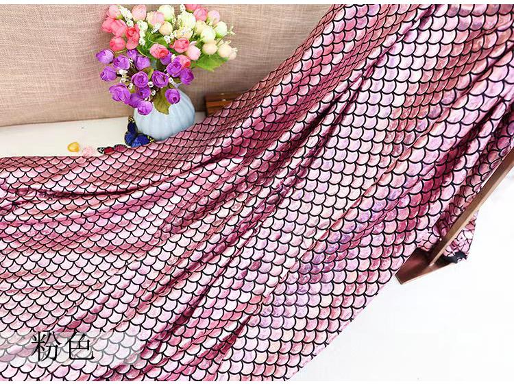 Iridescent Mermaid Fabric: Fish Scale, Laser, Stretch, Ideal for Costumes & Stage Decor