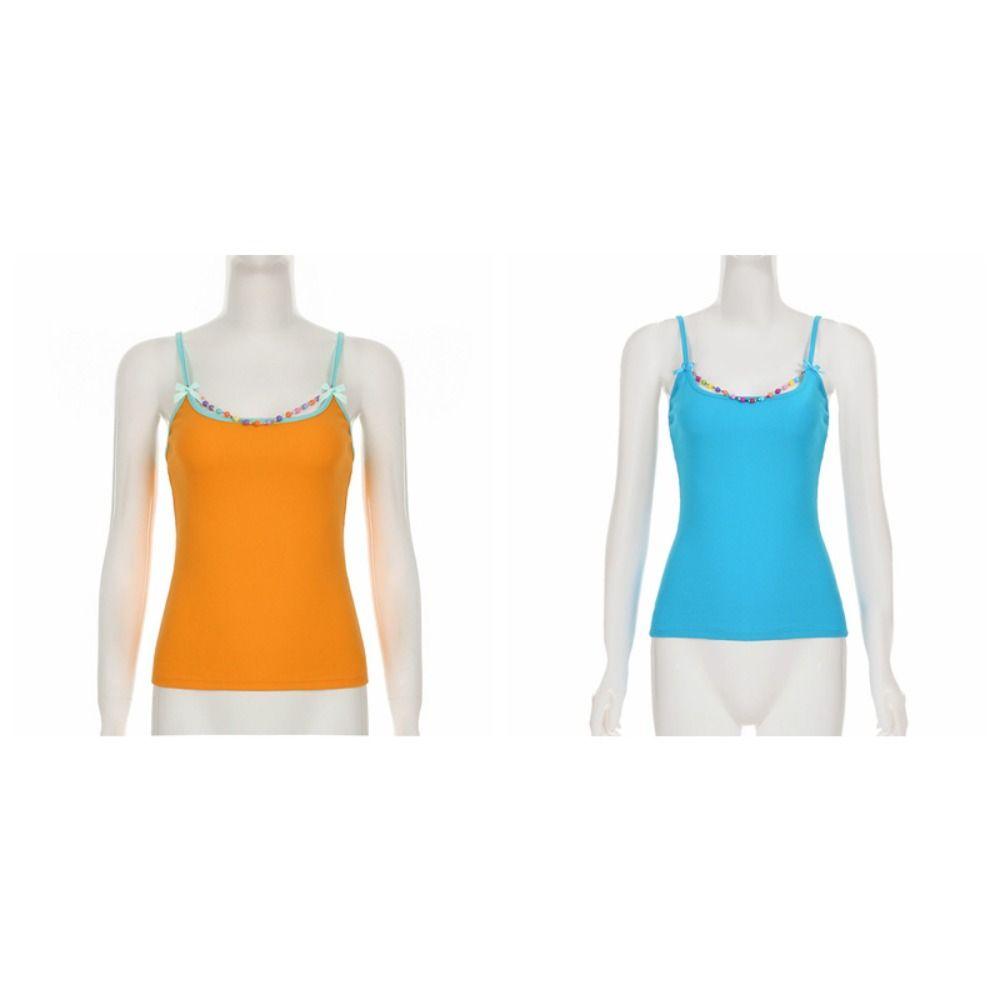 Off Shoulder Cute Backless Tops Colorful Beading Women Sleeveless Pleated Bustier Women