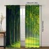 2pc,  Window Drapes Forest1 Blackout  Polyester Wall Decor Suitable for Room/bedroom/Window Decor