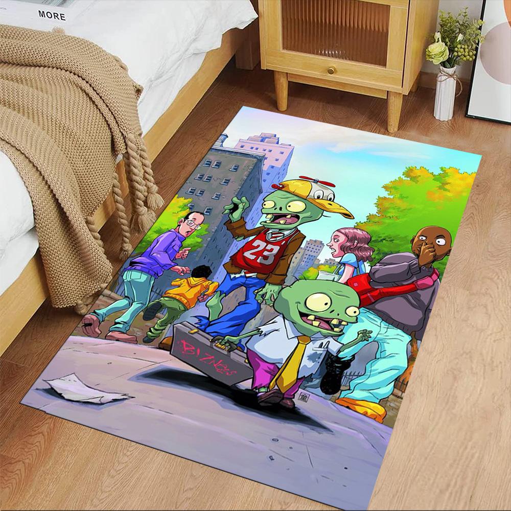 Plants Vs. Zombies Floor Mat Perfect for Decorate room Balcony Foyer Kitchen Anti-slip Rug Office home decor