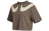 Crop Tops Women's Umber Crew Neck Moderate DD5591-004