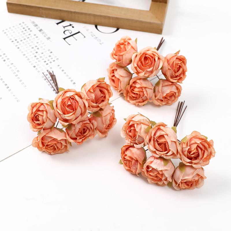 Mori Style Silk Rose Flower Heads for DIY Wreath, Headdress, and Corsage Accessories
