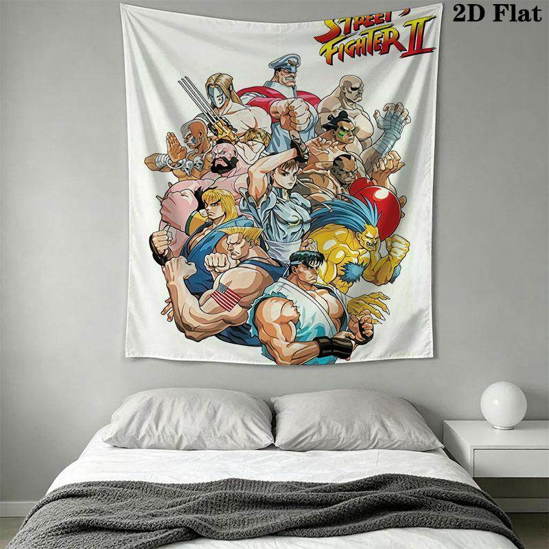 Street Fighter IV Wall Hanging Printed Fabric Blanket Decorative Tapestries for Bedroom Living Room Home Decor