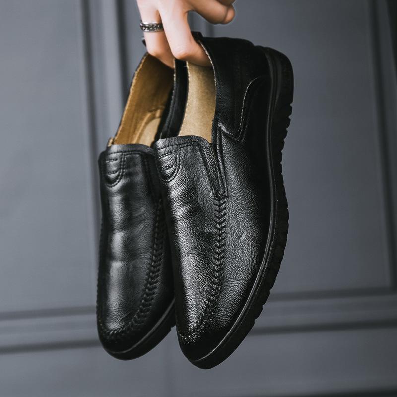 

Мужская обувь нового стиля, модная повседневная мужская обувь Doudou в британском стиле с мягкой подошвой для студентов 39