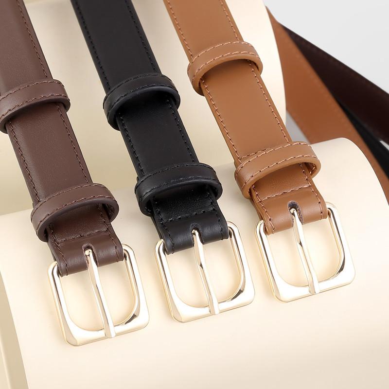 Elegant Genuine Leather Womens Belt For Jeans And Casual Wear With Alloy Buckle