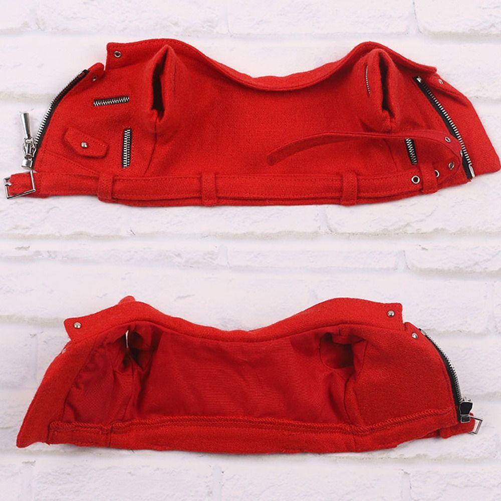 BJD Dolls Outfits Doll Accessories Handmade Jacket Doll Clothes Winter Top Coats PU Leather Tops