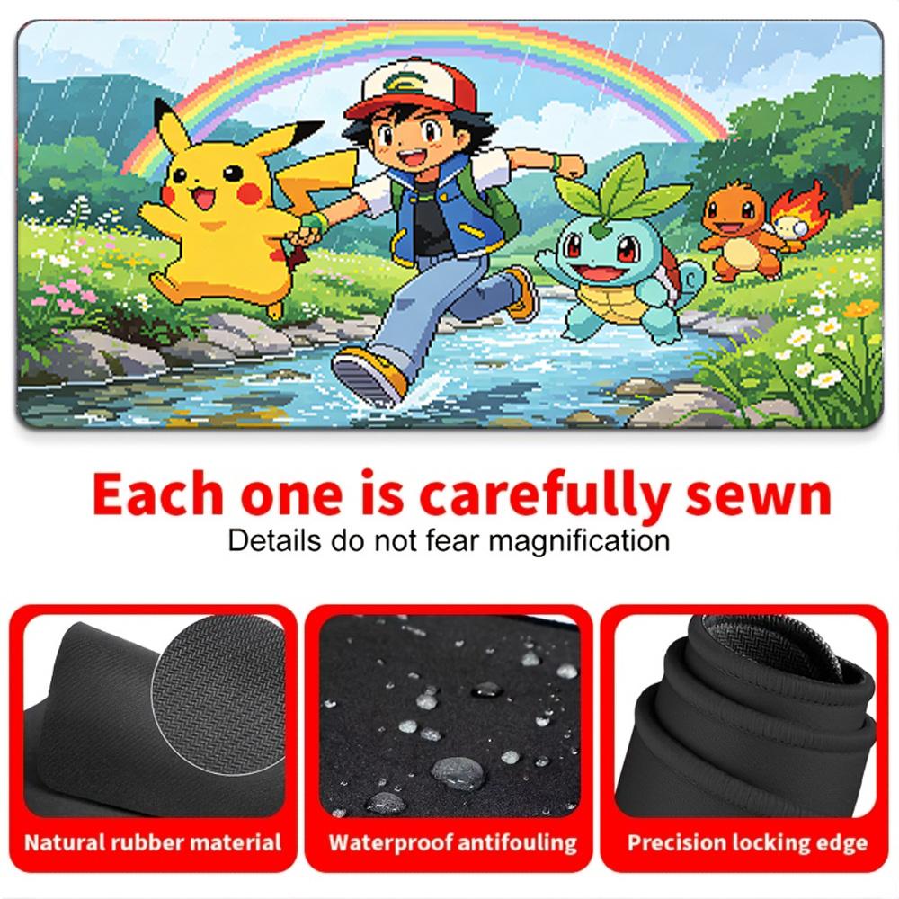 Pokemon Sleeping Pikachu Flower Garden Gaming Desk Mat NonSlip Washable Mouse Pad 30x80x0.2cm