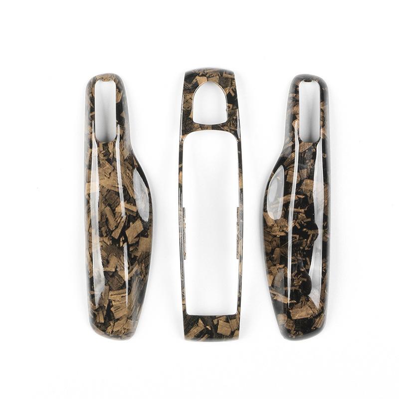 

Car key shell is suitable for Porsche wood grain key shell, Panamera Macan, Cayenne key shell cover